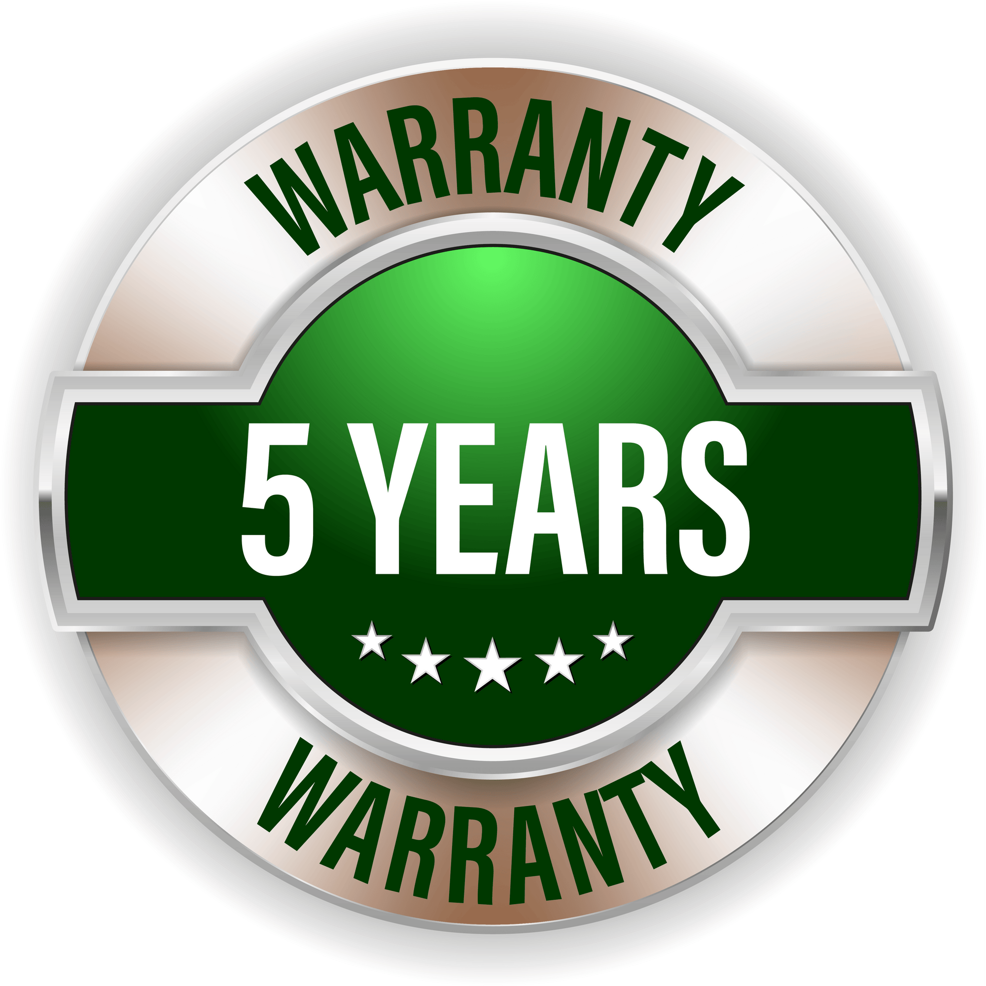 5 Year Warranty Icon Png Transparent Graphic by Creative Design · Creative  Fabrica